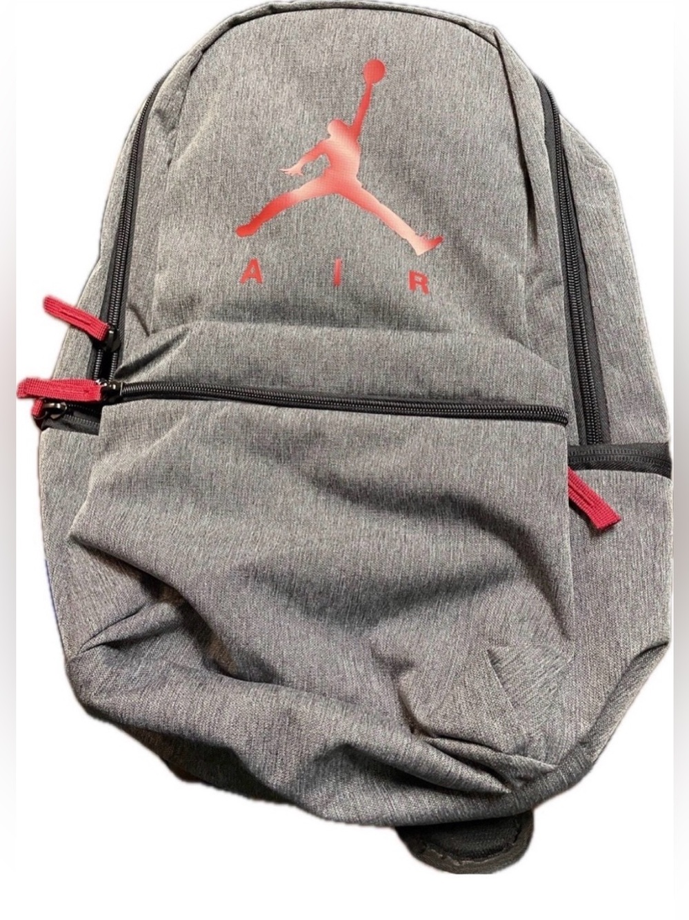 Jordan Jumpman Authentic Nike Gray/Black Backpack with Red Accents
